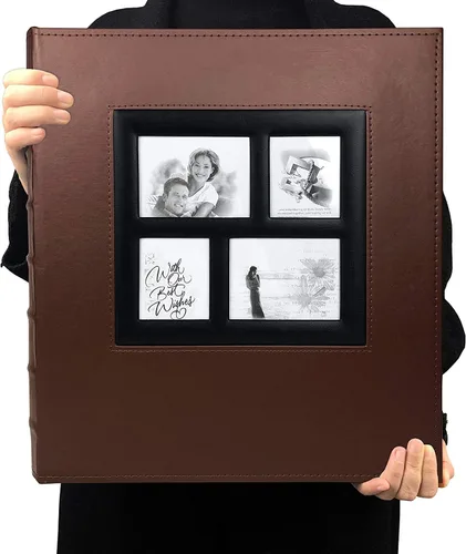 Miniatura 9 de RECUTMS Álbum de fotos autoadhesivo, 60 páginas, álbum de fotos scrapbook de bricolaje con páginas adhesivas con capacidad para fotos de 3 x 5, 4 x