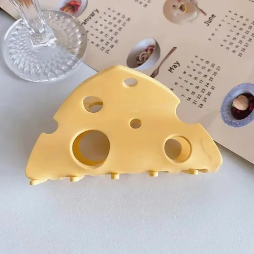 Miniatura 3 de Pinzas de garra de queso, lindas pinzas para el pelo de queso, pinzas de mandíbula para el pelo de postre, pinzas para el cabello con forma de S4