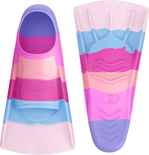 Miniatura 33 de Gintenco Aletas de Natación, Aletas de Natación para Niños para Natación de Vueltas, Aletas de Tamaño de Viaje con Bolsa de Malla, Aletas