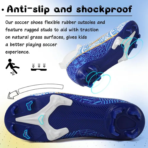 Miniatura 4 de Tacos de fútbol para niños y niñas, zapatos de fútbol para césped AGFG