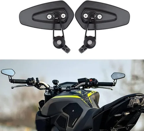 Miniatura 7 de Rich Choices Universal Espejos Retrovisores Negros para Motocicleta de 22mm 7/8'' de Extremo de Manillar GROM MSX125 CB500F Z125 pro Z650 Z750 Z800