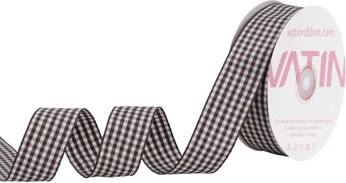 Miniatura 64 de VATIN Cinta a cuadros en blanco y negro – 3/8 pulgadas x 50 yardas, perfecta para cestas de Pascua, manualidades de primavera, envoltura de regalos