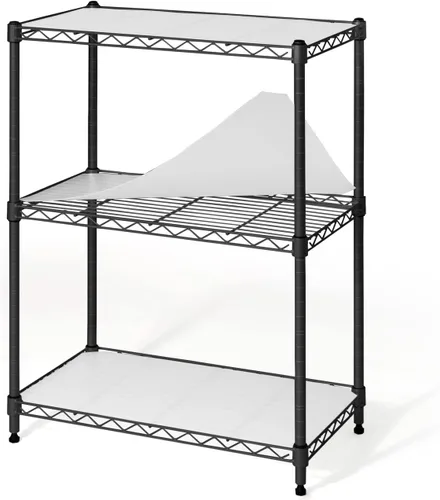 Fencer Wire NSF Estantería de alambre de altura ajustable con forro, estantería de almacenamiento de sótano, estantes de almacenamiento de acero
