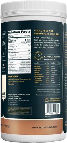 Miniatura 3 de Nuzest - Polvo de proteína de guisante - Proteína limpia y ligera, polvo de proteína vegetal premium vegano, sin lácteos, sin gluten, sin OMG