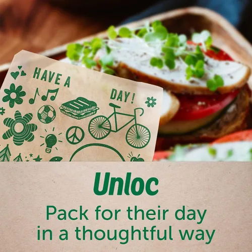 Miniatura 3 de Bolsas de papel para sándwiches y aperitivos Ziploc, reciclables y sellables con diseños divertidos, 50 bolsas en total