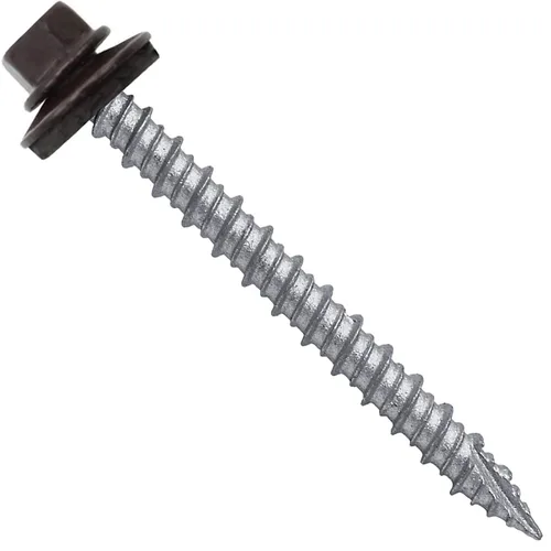 Miniatura 8 de Brite - Tornillos para techos de metal blanco (10 x 2 unidades), cabezal de arandela hexagonal, arranque automático/roscado, arandela EPDM, 3 x 250