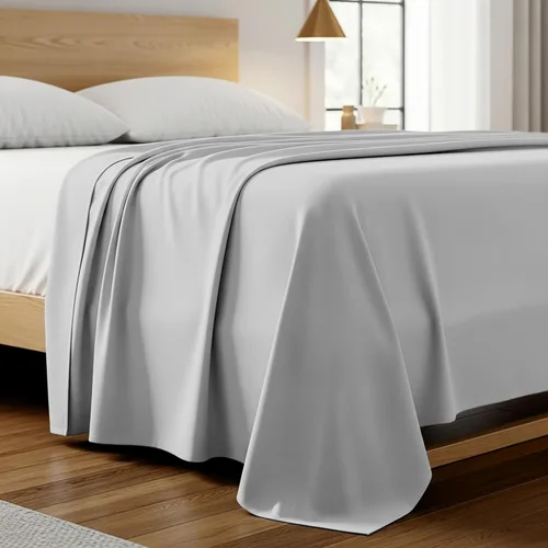Miniatura 14 de Mellanni Sábana plana tamaño California King – Ropa de cama de la Colección Icónica – Lujo de hotel, extra suave, refrescante, resistente a las 1455