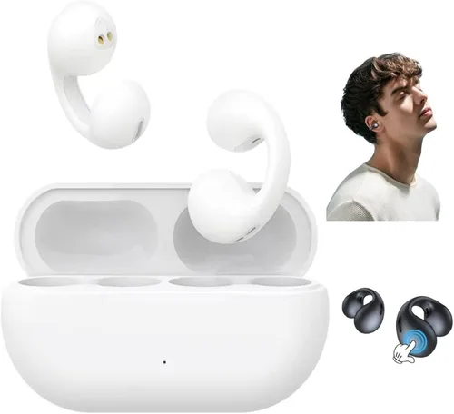 Miniatura 9 de Auriculares inalámbricos de conducción ósea con clip para la oreja, auriculares Bluetooth abiertos 2023, IPX5 impermeables con gancho después de un
