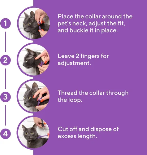 Miniatura 7 de Collar calmante para gatos y productos antiansiedad para mascotas, collares de feromonas calmantes felinas y alivio del estrés para gatos, ayuda