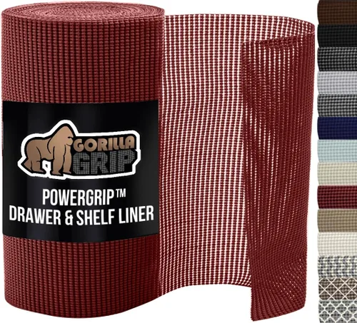 Miniatura 20 de GORILLA GRIP powerGRIP - Forro para cajones y estantes de gabinete, agarre fuerte y resistente, forros no adhesivos para proteger gabinetes