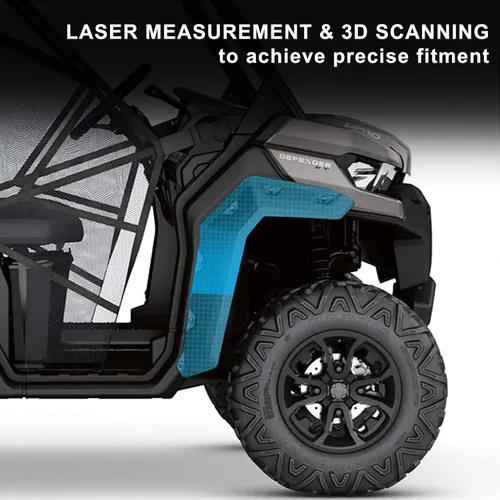 Miniatura 2 de KIWI MASTER Extensiones de guardabarros para 2016-2026 Can Am Defender (no HD11), accesorios extendidos para aletas de barro 715006821 715002424