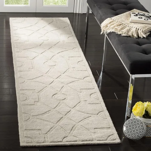 Miniatura 4 de Martha Stewart Collection by SAFAVIEH MSR4612B - Alfombra hecha a mano de lana con calado de 8 x 10 pies Grava