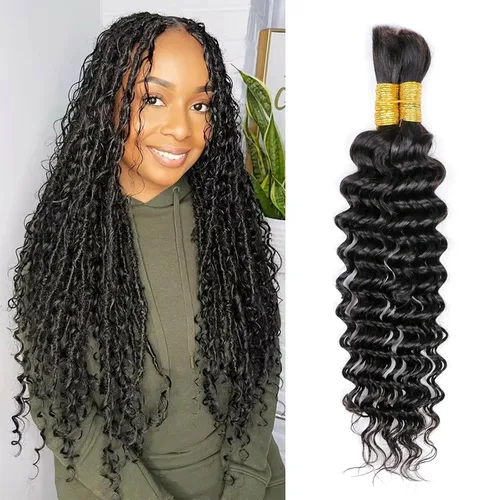 Miniatura 33 de Extensiones de cabello humano afro rizado 4B 4C Afro Kinky a granel de cabello humano virgen sin procesar para mujeres, negro natural, 8 pulgadas
