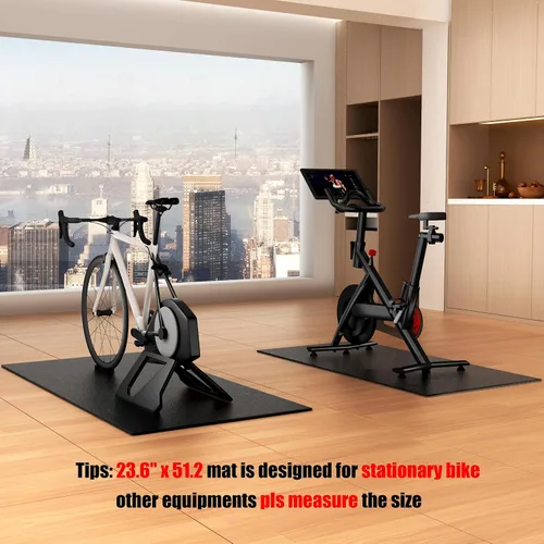 Miniatura 3 de Cycleclub Alfombrilla de bicicleta compatible con bicicleta Peloton, elíptica, alfombra de cinta de correr, 0.236 in de grosor, almohadilla