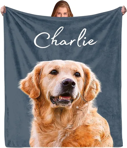 Miniatura 12 de Pamaheart Sube tu manta de fotos para perro, gato, mascota con foto personalizada, manta de perro y gato, manta de fotos, manta de Navidad de perro