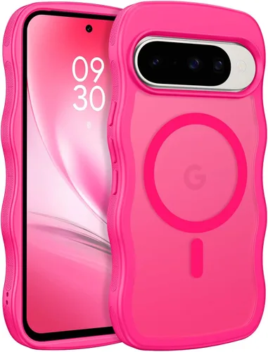 Miniatura 24 de BENTOBEN Magnetic for Google Pixel 10 Case Cute, Curly Wavy Pixel10 Case [Compatible with MagSafe], Anti-Slip Shockproof Matte Slim Women Girls Boys
