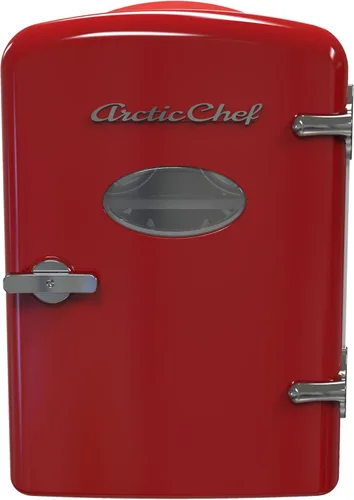 Refrigerador Mini Compacto ARCTIC CHEF - Rojo, 0,14 pies cúbicos
