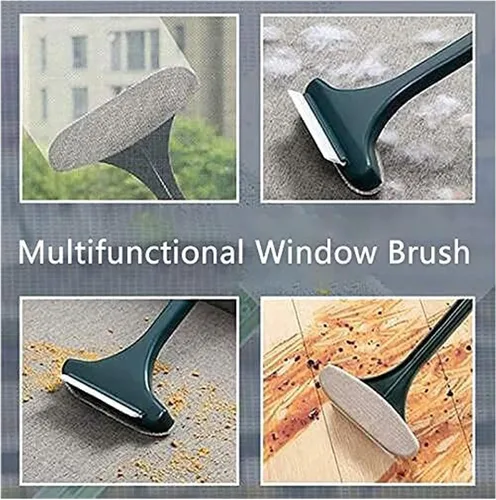 Miniatura 6 de Cepillo de limpieza de ventana de doble cara, cepillo de limpieza de ventanas 2 en 1, cepillo de ventana para limpieza de ventanas del hogar, mango