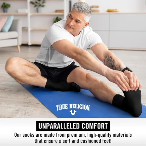 Miniatura 3 de True Religion Calcetines para hombre, 8 pares de calcetines deportivos para hombre, calcetines deportivos de primera calidad, talla de zapato 8-12