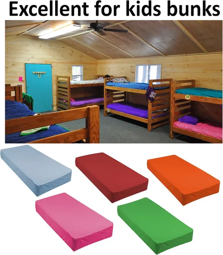 Miniatura 5 de Gilbins Sábana bajera ajustable tamaño cuna de 30 x 75 pulgadas, hecha de algodón, perfecta para literas de campamento, caravanas, camas