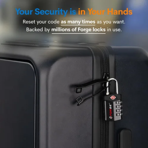 Miniatura 5 de Forge Cerradura de viaje, cerraduras de equipaje aprobadas por la TSA para viajes aéreos, casilleros de gimnasio, casilleros escolares, fundas