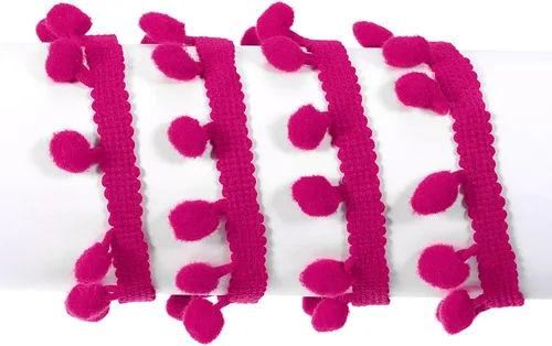 Miniatura 3 de uxcell 10 yardas con flecos de pompones, accesorio de costura de cinta, manualidades, para el hogar, cortinas, ropa, almohadas