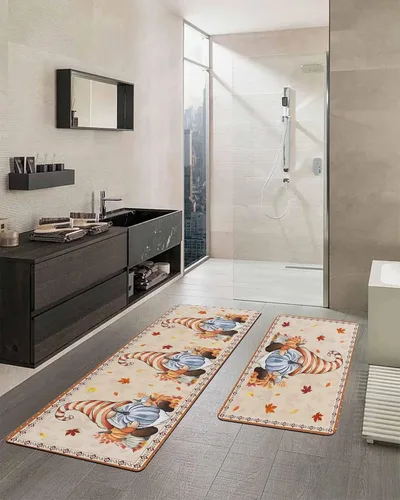 Miniatura 2 de Tapete de baño del suroeste de Acción de Gracias para bañera, antideslizante, de secado rápido y absorbente, de tierra de diatomeas, para ducha