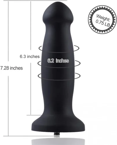 Miniatura 3 de Hismith Consolador anal vibrador de 7.28 pulgadas con 3 velocidades + 4 modos con sistema KlicLok, tapón de silicona para usuarios avanzados