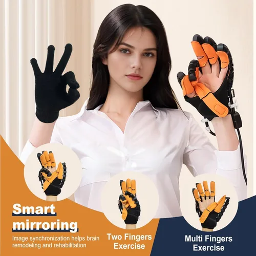 Miniatura 5 de Rehabilitation Robot Gloves, Finger Exerciser for Stroke Recovery Hand Glove Equipment Hand Function Rehabilitation, Adjustable Strength and