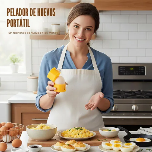 Miniatura 7 de 2 abridores de cáscara de huevo, herramienta de corte de galletas de huevo 2026 para huevos duros, separador de huevos de mano para huevos crudos