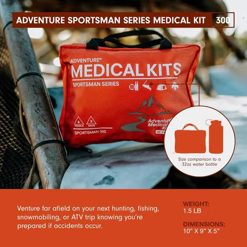 Miniatura 3 de Adventure Medical Kits Sportsman Series Kit médico - 300 - Kit de primeros auxilios para camping, senderismo, caza y más - para 6 personas durante 7