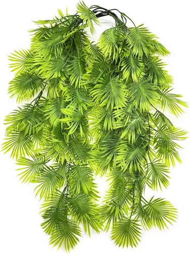 Miniatura 14 de Vid colgante artificial, hojas verdes de hiedra sintética, cadena de plástico, follaje, ratán, sauce, plantas, guirnalda de hojas de vegetación