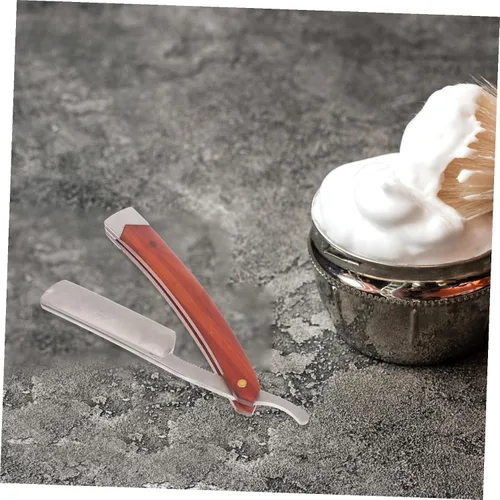 Miniatura 4 de Beaupretty Maquinilla de afeitar de peluquería recta manual plegable mango ligero para hombres S barba patillas y herramienta de aseo facial Picture