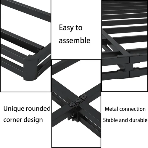 Miniatura 7 de OSASET Base de resortes de perfil bajo tamaño individual - Base de resortes de 7,6 cm (3,0 pulgadas) para cama pesada de tamaño individual, base
