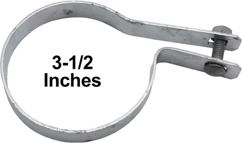 Miniatura 2 de Banda de tensión de 3-1/2 pulgadas para valla de eslabones de cadena, uso para poste o tubería de 3-1/2 pulgadas de diámetro exterior, banda