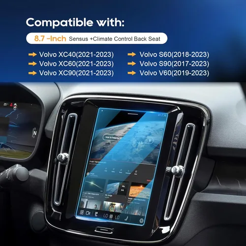 Miniatura 2 de Protector de pantalla de coche para accesorios Volvo 2016-2025 XC90/XC60/XC40/S90/S60/V90/V60 de 8.7 pulgadas + pantalla táctil AC con control