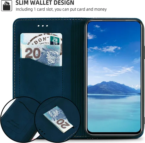 Miniatura 4 de AKABEILA Compatible con Xiaomi Redmi K40 Gaming Wallet Case, PU Leather Kickstand Card Slots Case para Xiaomi Poco F3 GT Cierre Magnético Cubierta