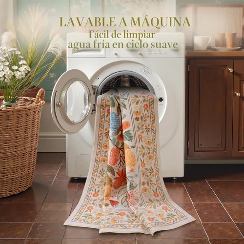 Miniatura 6 de Anidaroel Alfombras botánicas coloridas de 5 x 7 pies, lavables a máquina, para sala de estar, antideslizante, alfombra suave para dormitorio