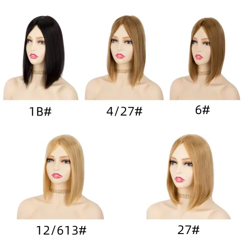 Miniatura 4 de originea Toppers de cabello humano 100% Remy con flequillo para mujer, base de seda, con clip, extensiones para adelgazar el cabello/cubierta