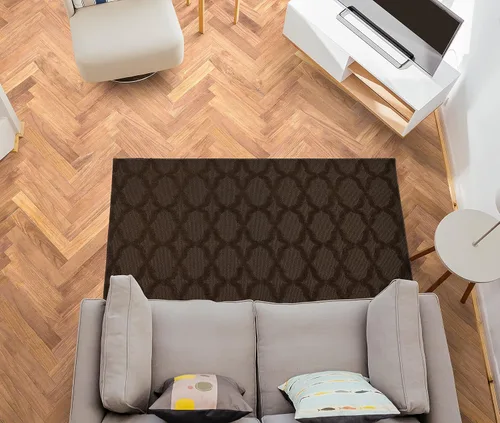 Miniatura 167 de Garland Rug Sparta - Alfombra antideslizante de polipropileno de 2 pies x 12 pies, color negro, ideal para salas de estar y pasillos, elegante