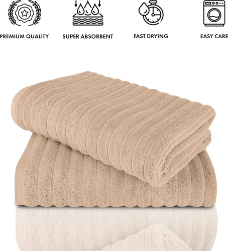 Miniatura 4 de Classic Turkish Towels CTT - Juego de 2 toallas de baño jumbo, 100% algodón turco, absorbentes y ultra cómodas, toallas de baño para hoteles y spa