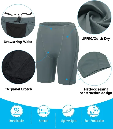 Miniatura 40 de Traje de baño deportivo competitivo para hombre, traje de entrenamiento de resistencia de carreras, pantalones cortos de natación de secado rápido