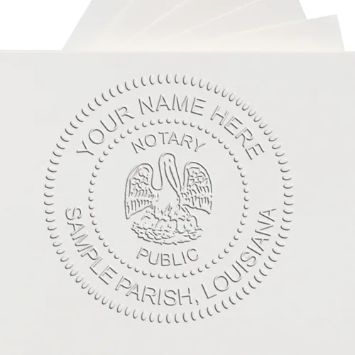 Sello notarial híbrido negro de Louisiana, sello notarial del estado de Louisiana, tamaño de 1-5/8 de diámetro, ideal para notarios de Louisiana,