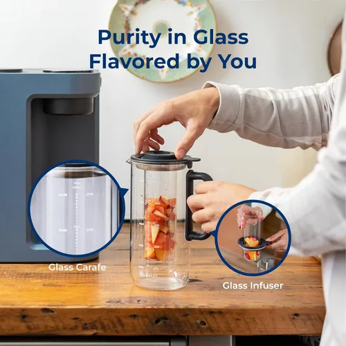 Miniatura 5 de Bluevua RO100ROPOT-LITE Sistema de filtro de agua de ósmosis inversa para encimera, purificación de 5 etapas, proporción de puro a drenado de 3:1
