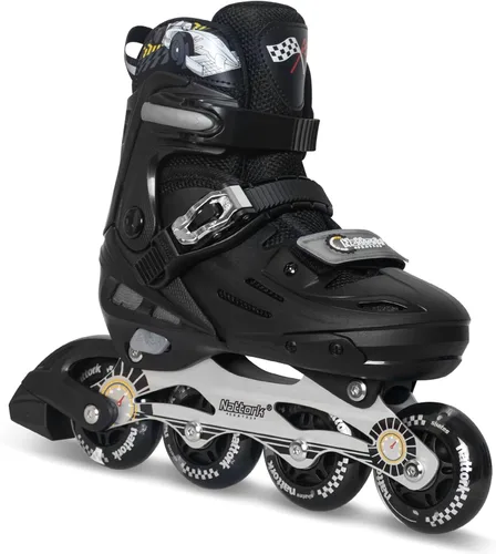 Nattork Patines en línea ajustables para niños con ruedas iluminadas para niños y niñas - Decoraciones de autos de carreras geniales para interiores