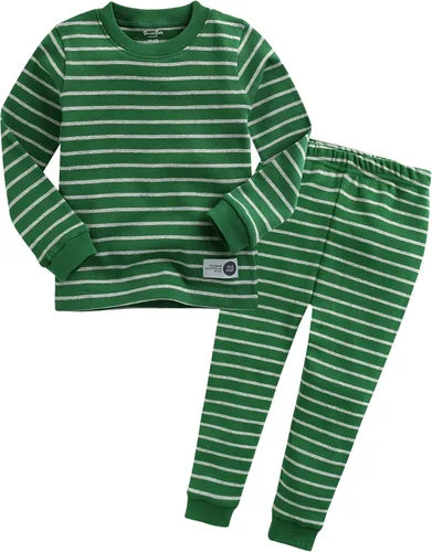VAENAIT BABY 12M-7T Kids Boys Girls Unisex Toddler Colorful StripeSimple Xmas Holiday Sleepwear Pajama 2pcs Set
