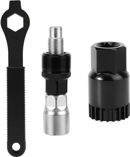 Miniatura 7 de Oumers Extractor de manivela de bicicleta y removedor de soporte inferior con llave de 0.630 in, herramienta de extracción de bicicletas, Naranja