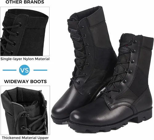Miniatura 3 de WIDEWAY Botas tácticas del ejército para hombre, botas de combate ligeras, botas de selva, botas de trabajo militares, botas de desierto