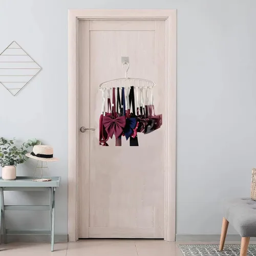 Miniatura 2 de Perchas que ahorran espacio para organizadores de clóset y almacenamiento, colgador de ropa de plástico blanco resistente para suéter de camisa