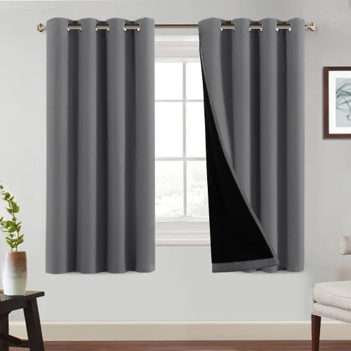 Miniatura 41 de PrinceDeco Paneles de cortina 100 % opacas de 108 pulgadas de largo, completamente opacos, tratamiento de ventana, cortinas forradas con aislamiento